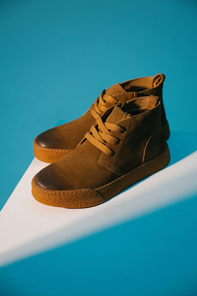 Ботинки коричневые нат замша Lederdorf