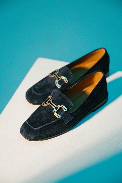 Лоферы синие нот замша Regina Bottini