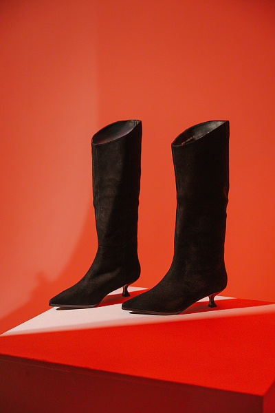 Сапоги черные нат замка Regina Bottini