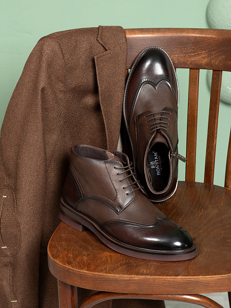 Ботинки мужские из натуральной кожи осенние