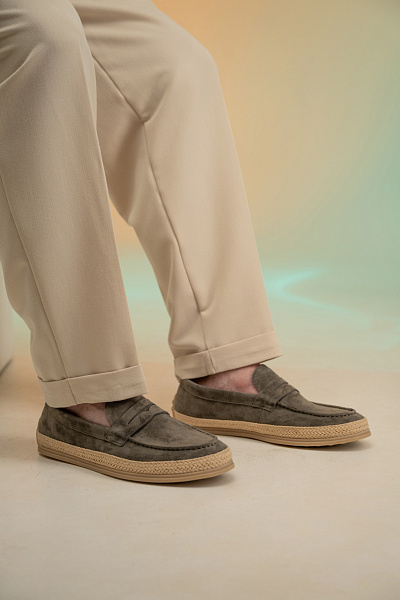 Лоферы серые lederdorf