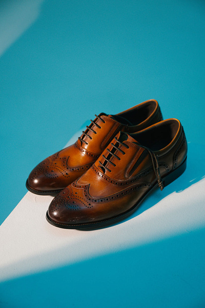 Туфли коричневые нат кожа Romitan