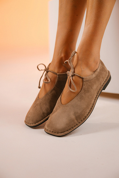 Балетки бежевые нат замша Popular Fashi