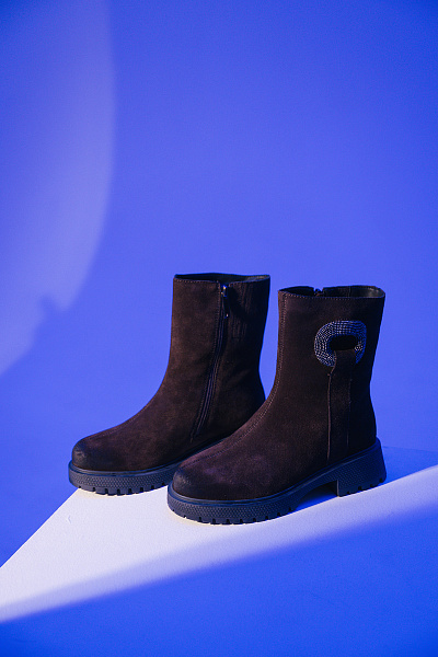 Ботинки коричневые нат замша JA_VENSI